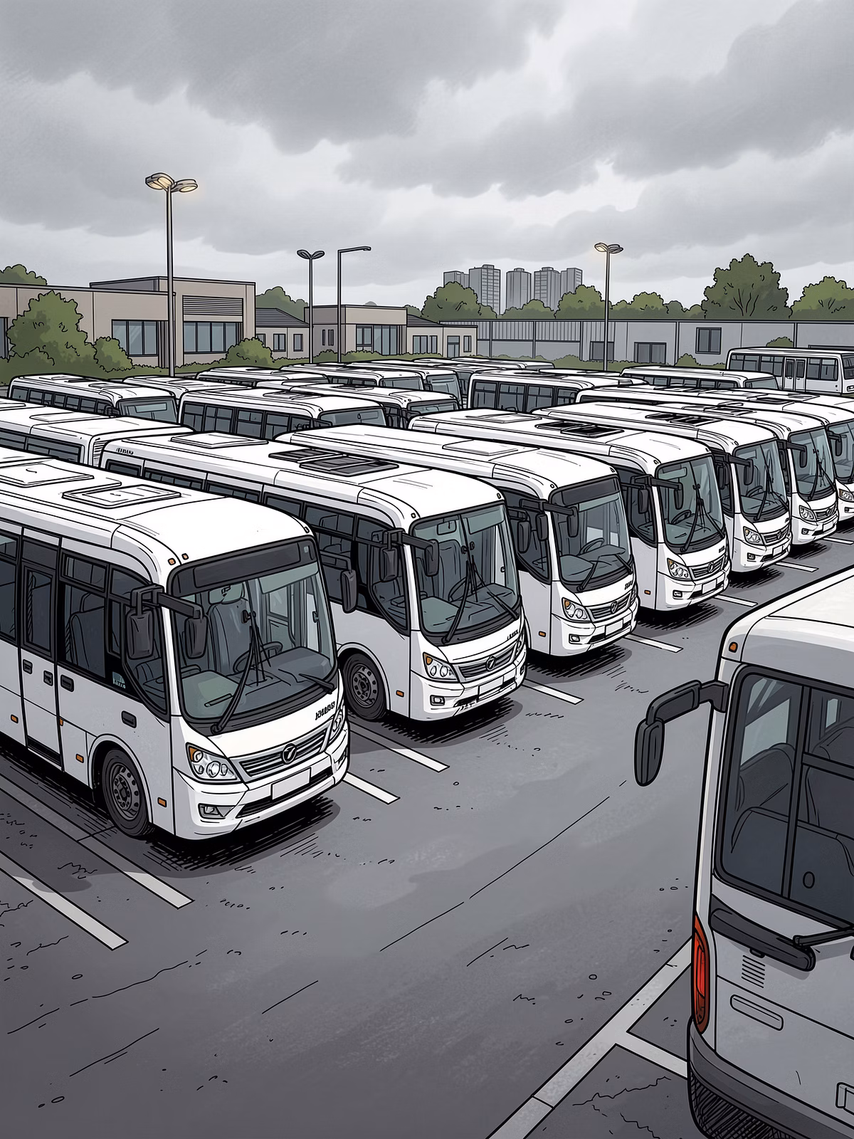 Flota de autobuses y minibuses de Draco Transfers para transporte de grupos